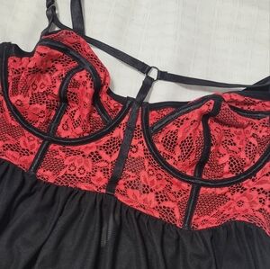 Torrid Black And Red Babydoll
